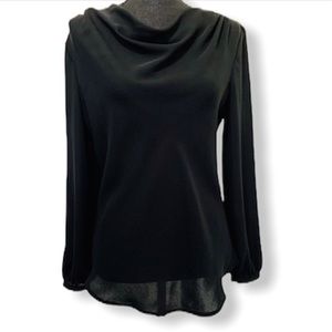 Lands' End sheer new black blouse
